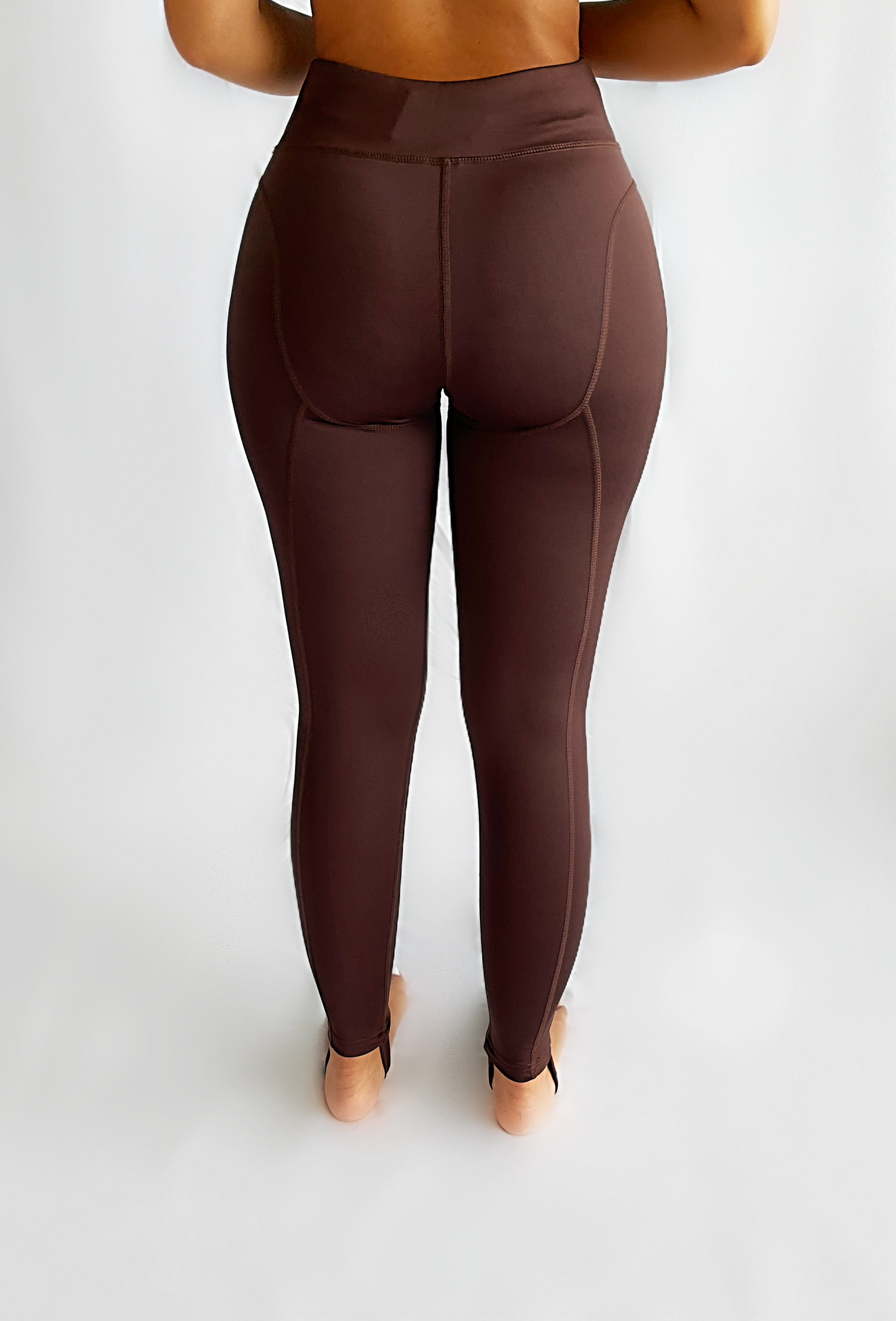 BROWN STITCH ACTIVE LEGGINGS