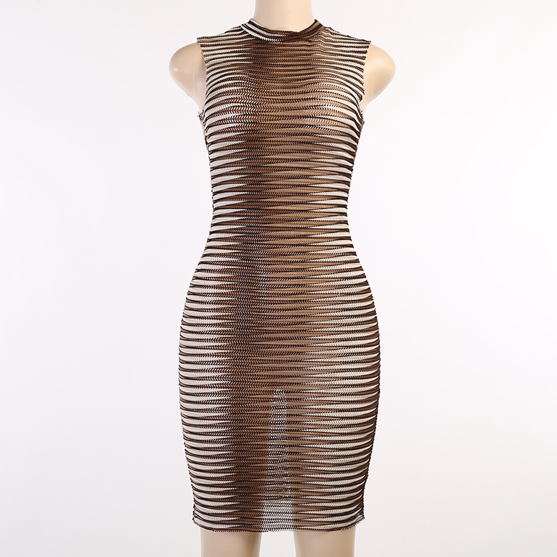BROWN/NUDE DRESS