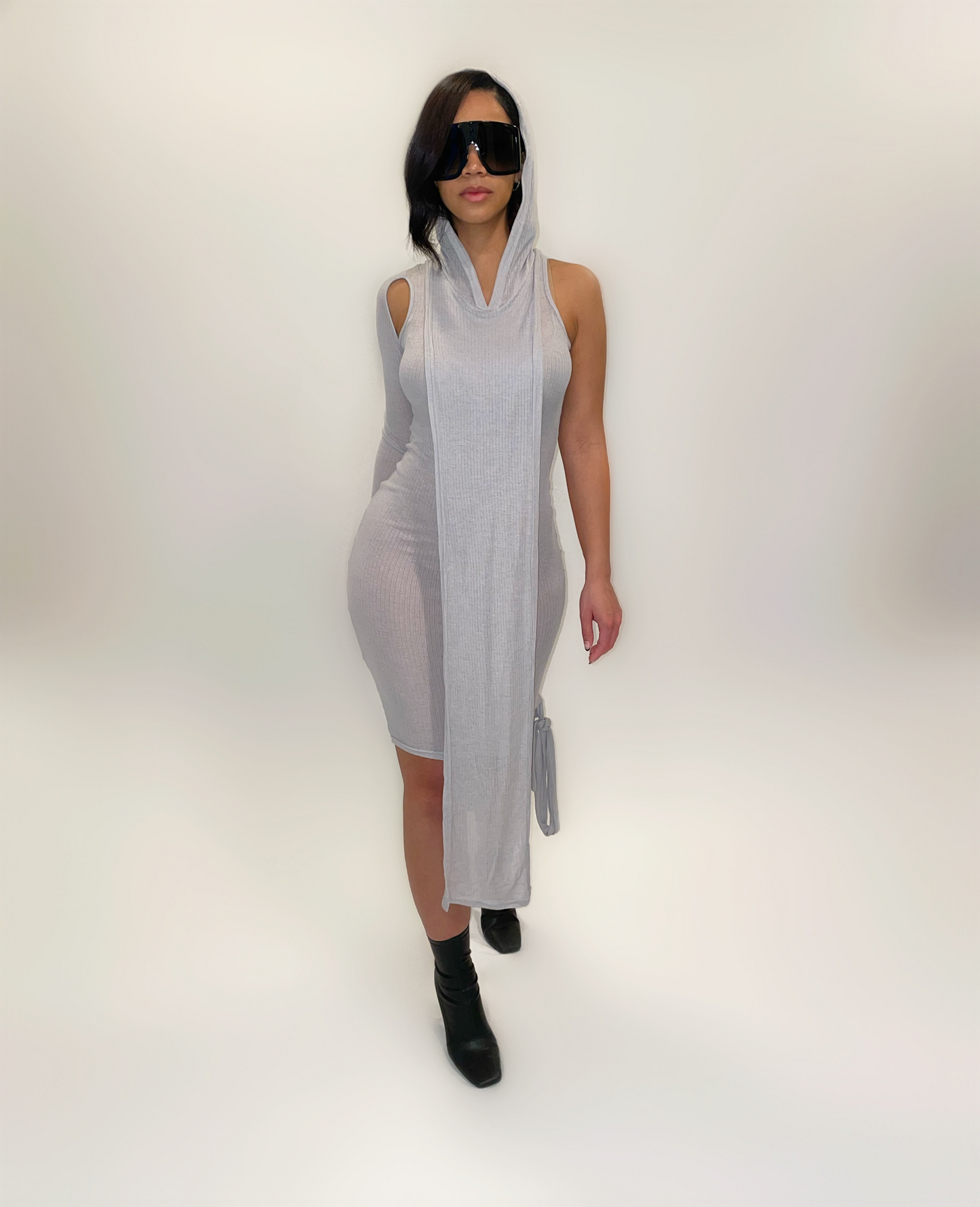 GRAY HOODIE DRESS