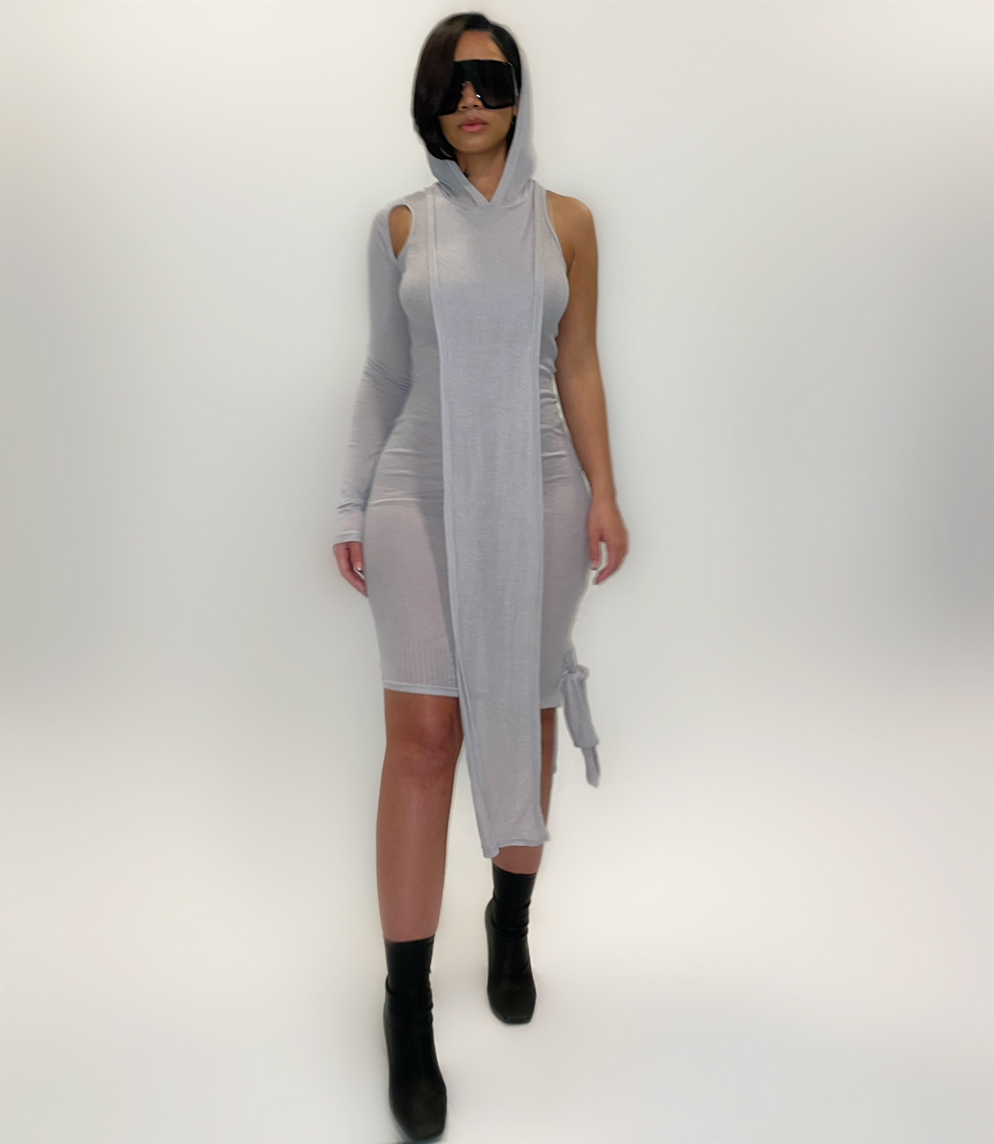 GRAY HOODIE DRESS