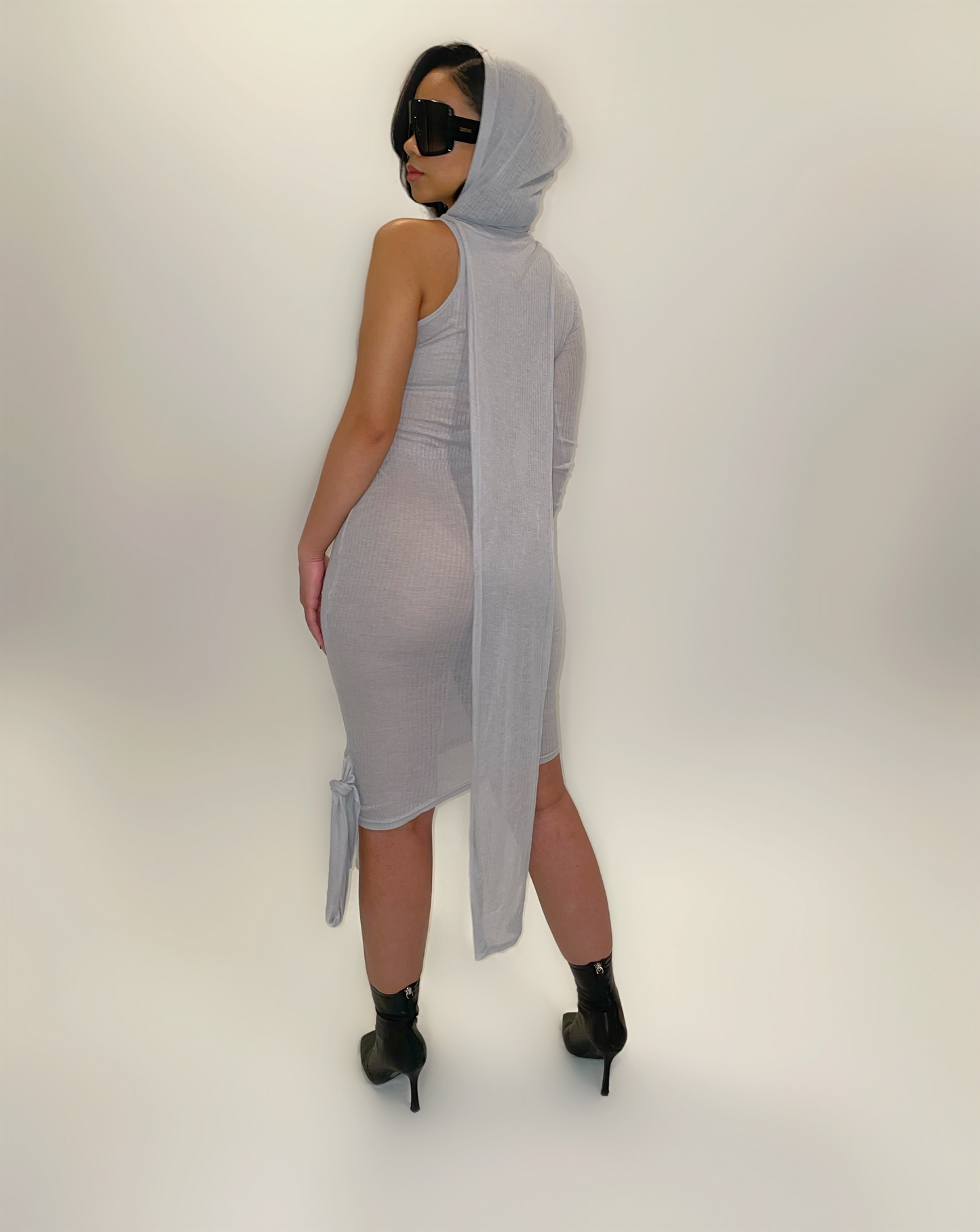 GRAY HOODIE DRESS