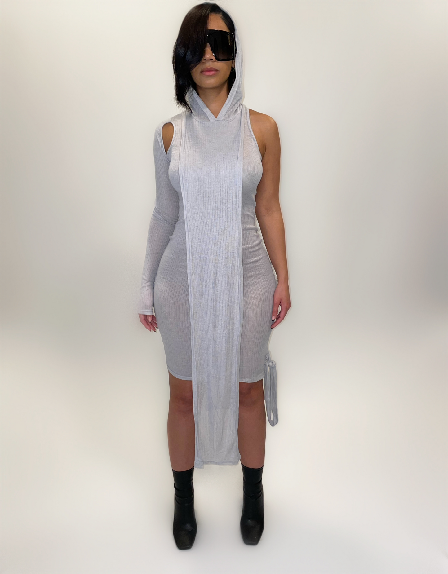 GRAY HOODIE DRESS