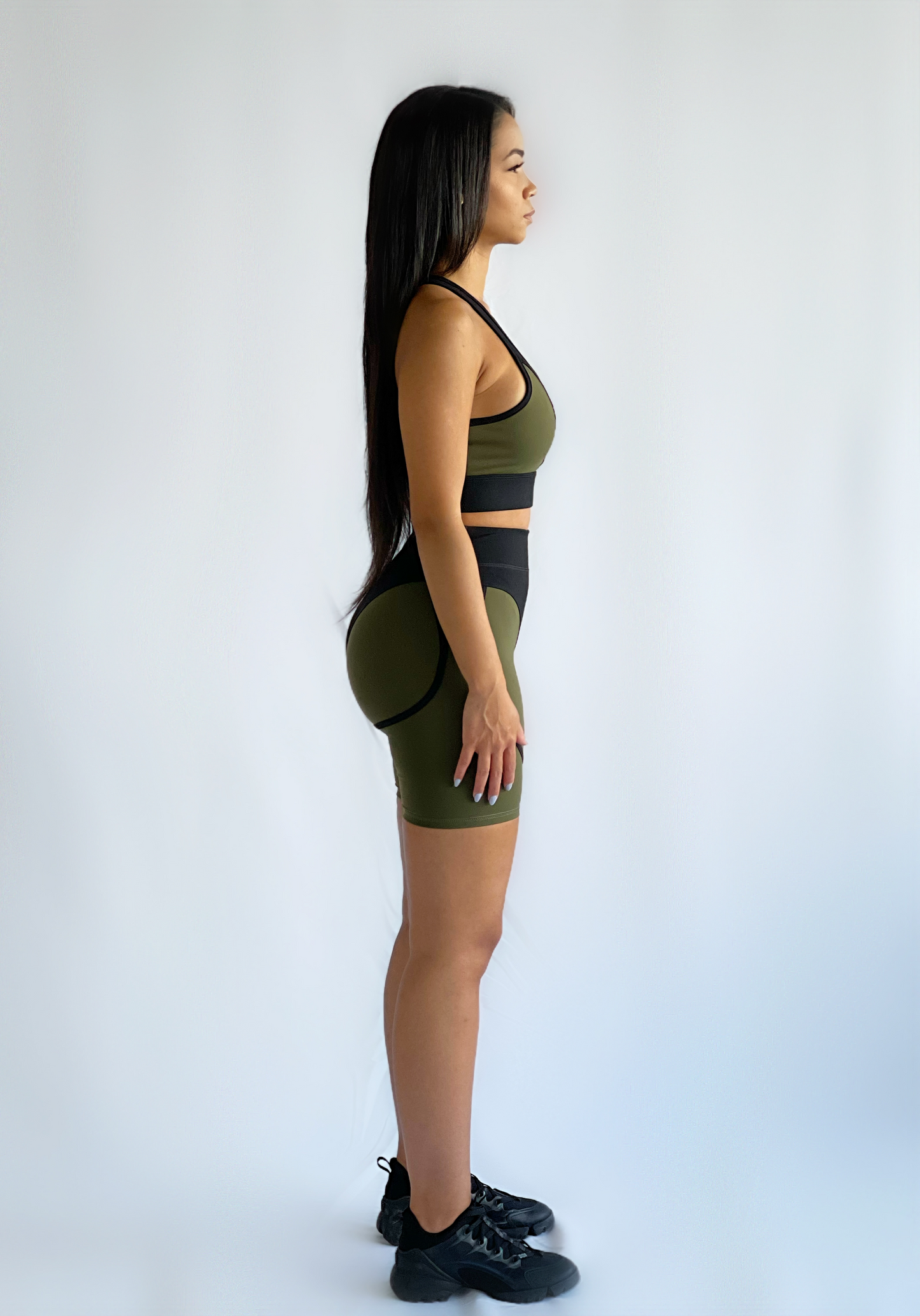 OLIVE ACTIVE SHORT SET