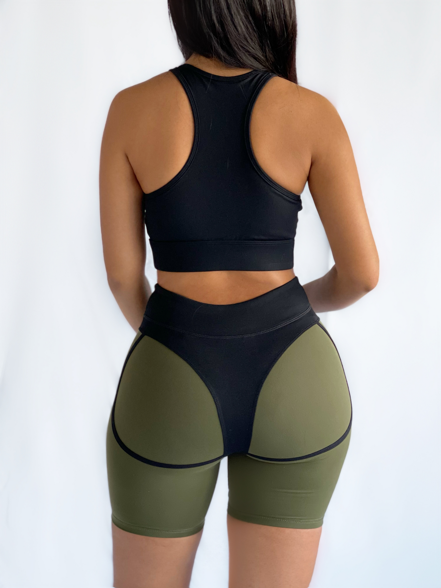 OLIVE ACTIVE SHORT SET