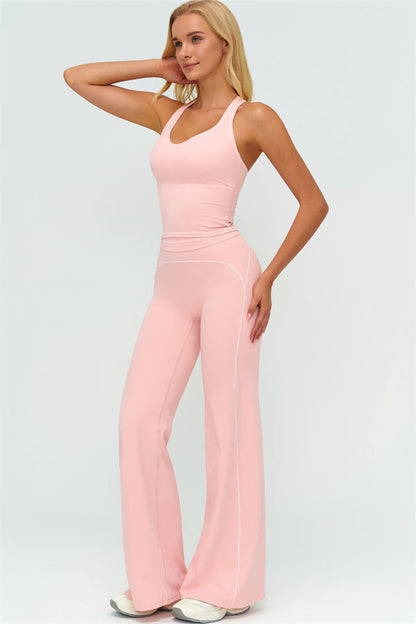 The Amara Crop Top Flared Leggings Set