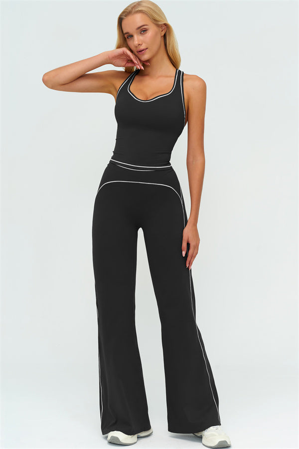 The Amara Crop Top Flared Leggings Set