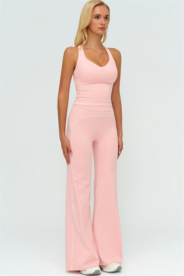 The Amara Crop Top Flared Leggings Set