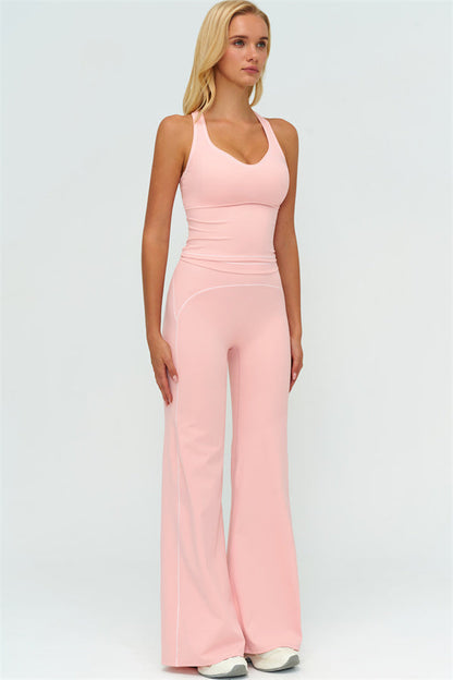 The Amara Crop Top Flared Leggings Set
