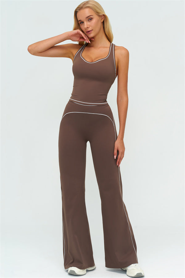 The Amara Crop Top Flared Leggings Set