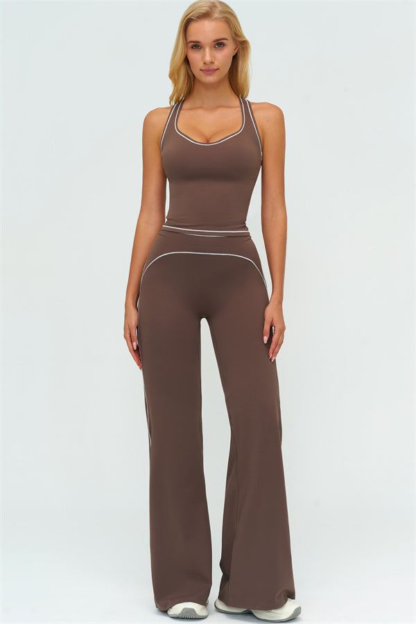The Amara Crop Top Flared Leggings Set