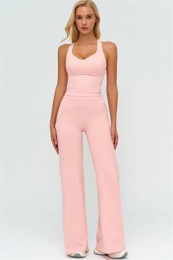 The Amara Crop Top Flared Leggings Set