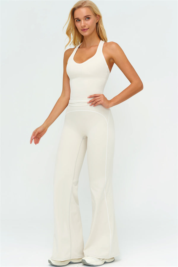 The Amara Crop Top Flared Leggings Set