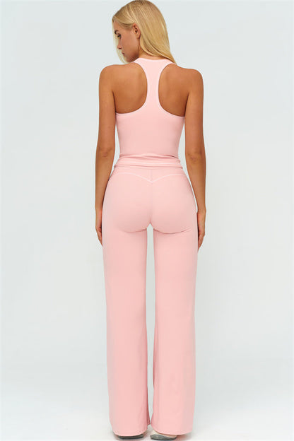 The Amara Crop Top Flared Leggings Set