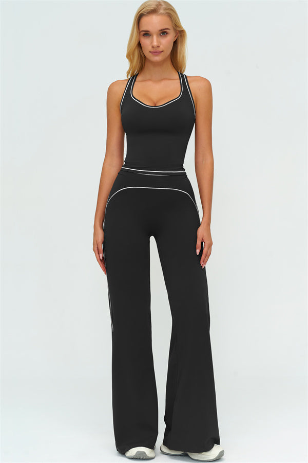 The Amara Crop Top Flared Leggings Set