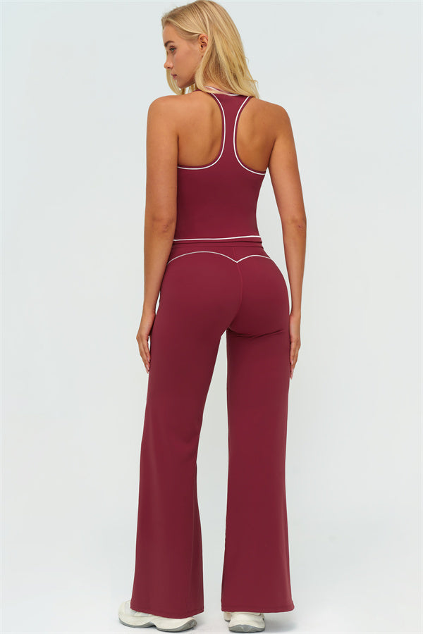 The Amara Crop Top Flared Leggings Set
