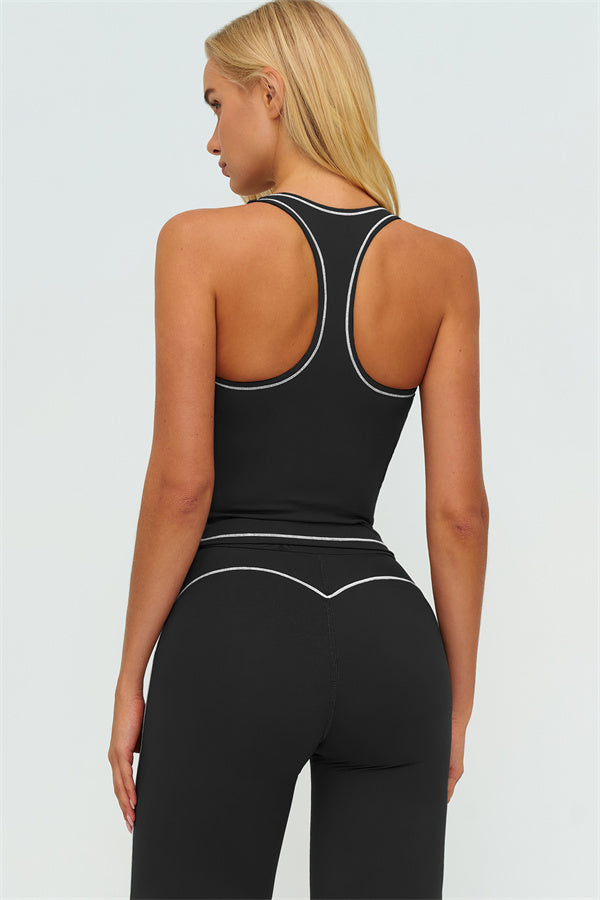 The Amara Crop Top Flared Leggings Set