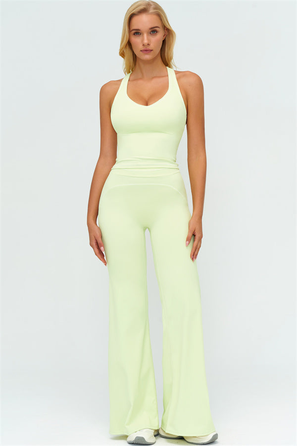 The Amara Crop Top Flared Leggings Set