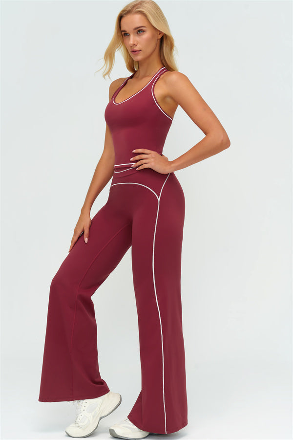 The Amara Crop Top Flared Leggings Set