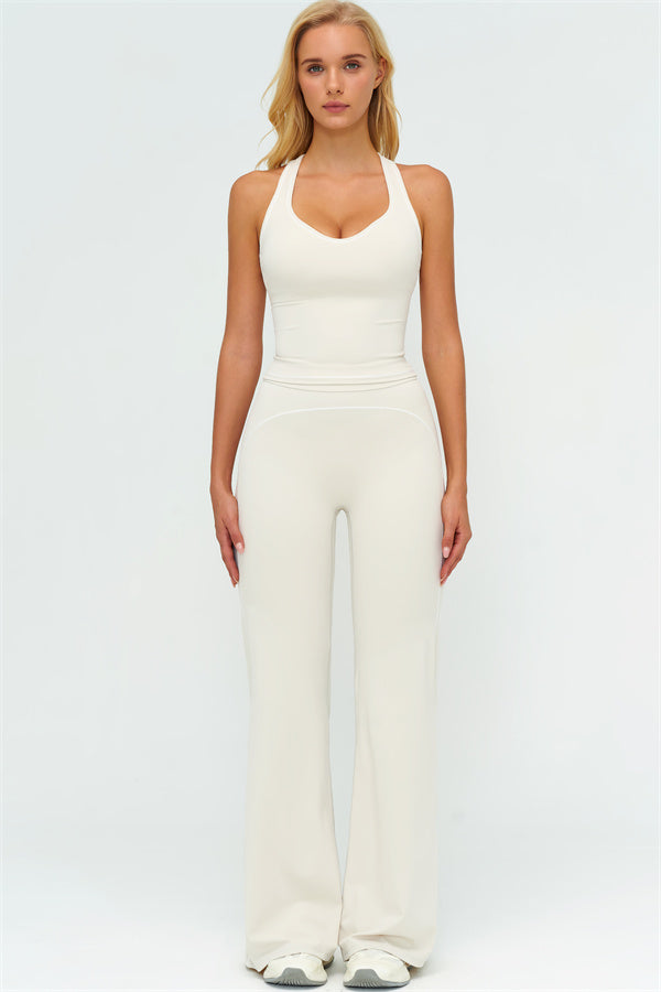 The Amara Crop Top Flared Leggings Set