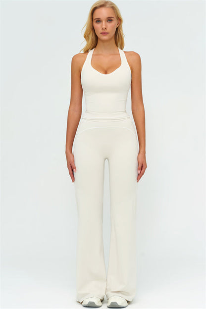 The Amara Crop Top Flared Leggings Set
