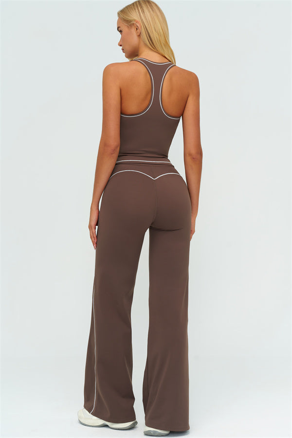 The Amara Crop Top Flared Leggings Set