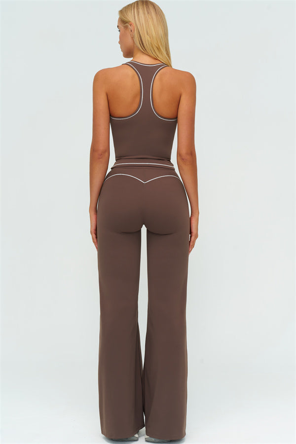 The Amara Crop Top Flared Leggings Set