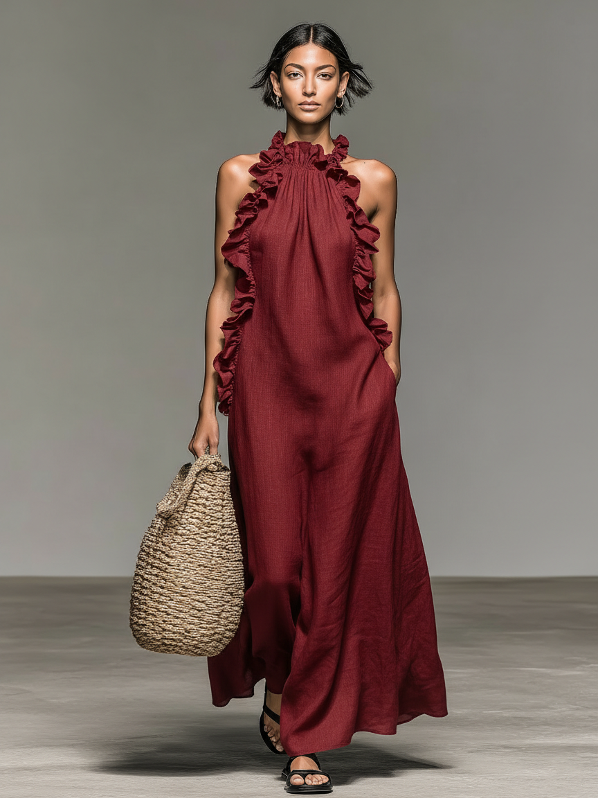 Lilly Ruffle Maxi Dress