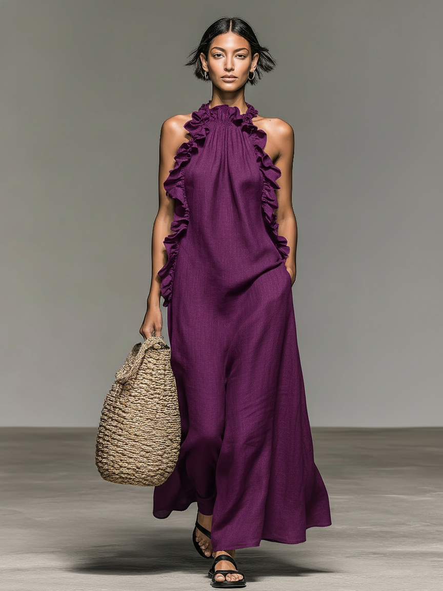 Lilly Ruffle Maxi Dress