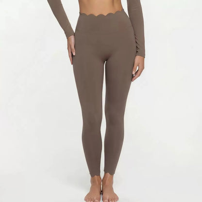 Gym Clothes Woman Color-blocking Lace Yoga Top Slim Fit Breathable Long Sleeve Sportswear Fitness Leggings Workout Athletic Wear