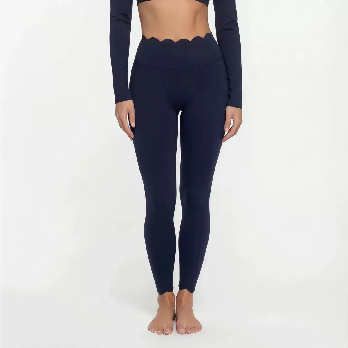 Gym Clothes Woman Color-blocking Lace Yoga Top Slim Fit Breathable Long Sleeve Sportswear Fitness Leggings Workout Athletic Wear