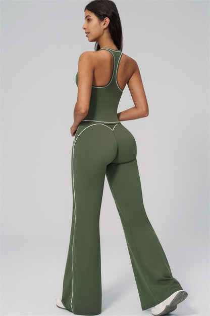 The Amara Crop Top Flared Leggings Set