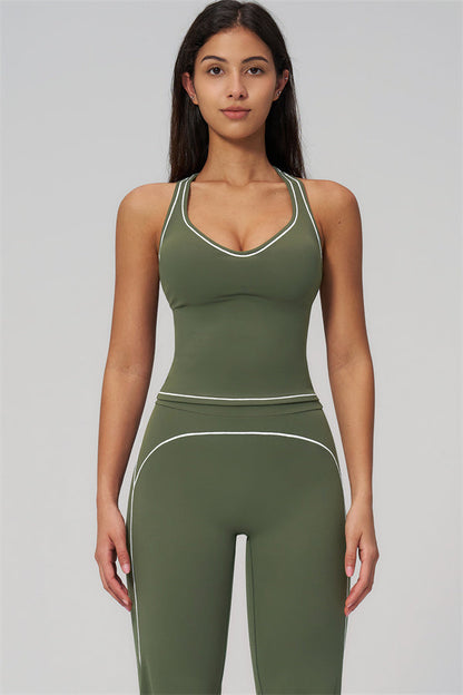 The Amara Crop Top Flared Leggings Set