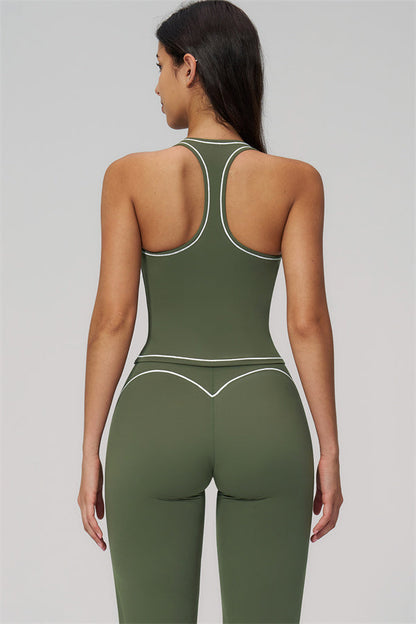 The Amara Crop Top Flared Leggings Set
