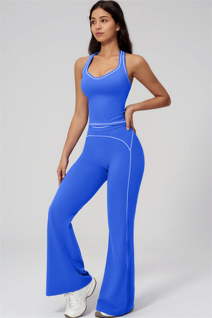 The Amara Crop Top Flared Leggings Set