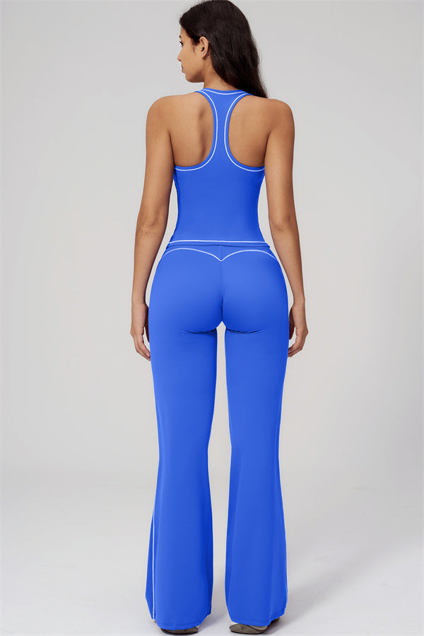 The Amara Crop Top Flared Leggings Set