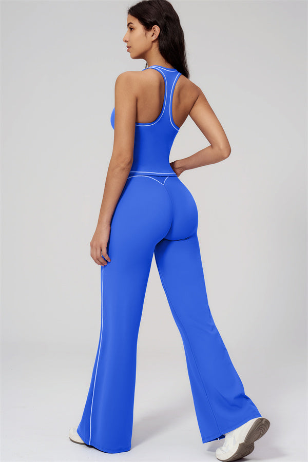 The Amara Crop Top Flared Leggings Set