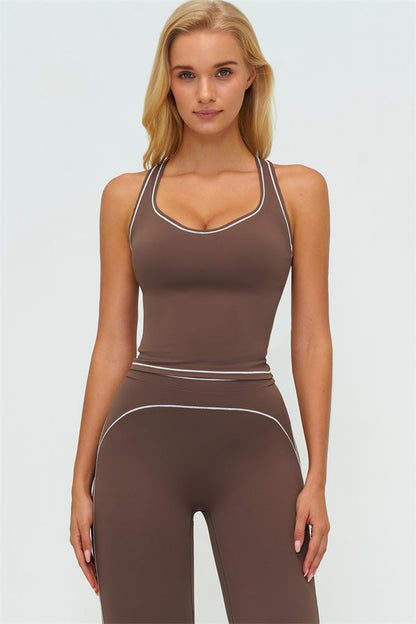 The Amara Crop Top Flared Leggings Set