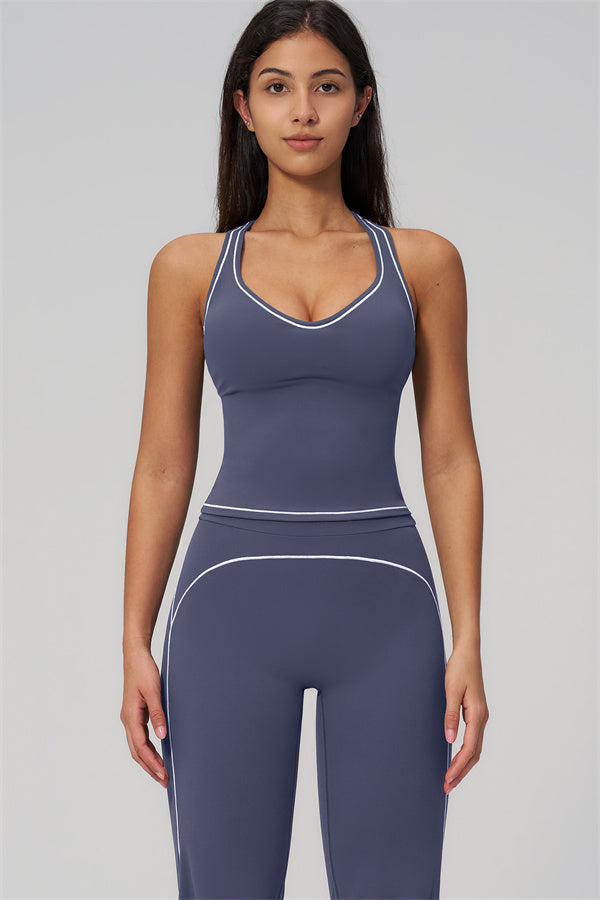 The Amara Crop Top Flared Leggings Set
