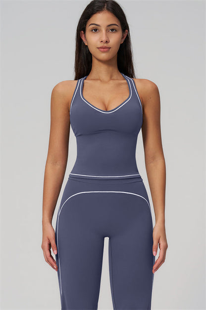 The Amara Crop Top Flared Leggings Set