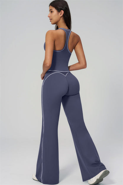 The Amara Crop Top Flared Leggings Set