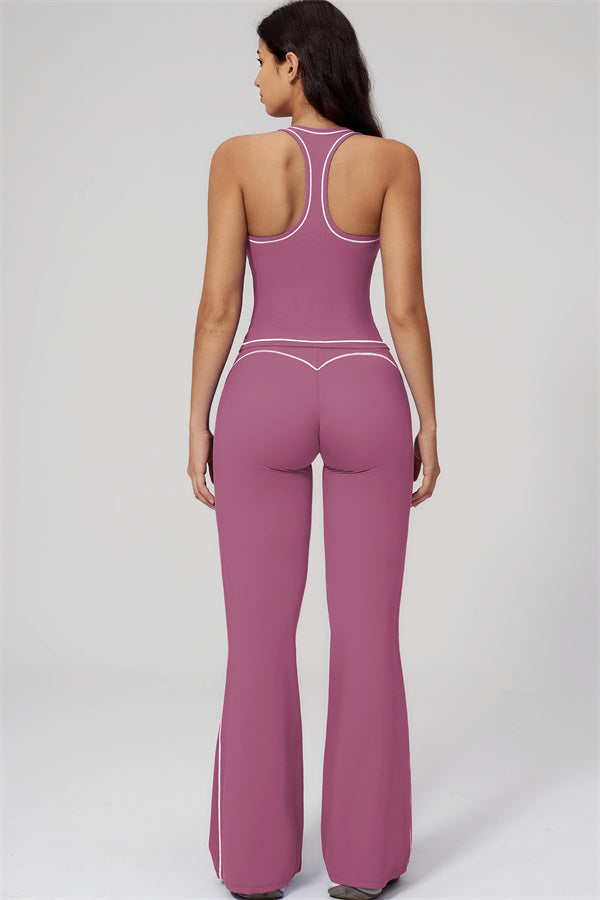 The Amara Crop Top Flared Leggings Set