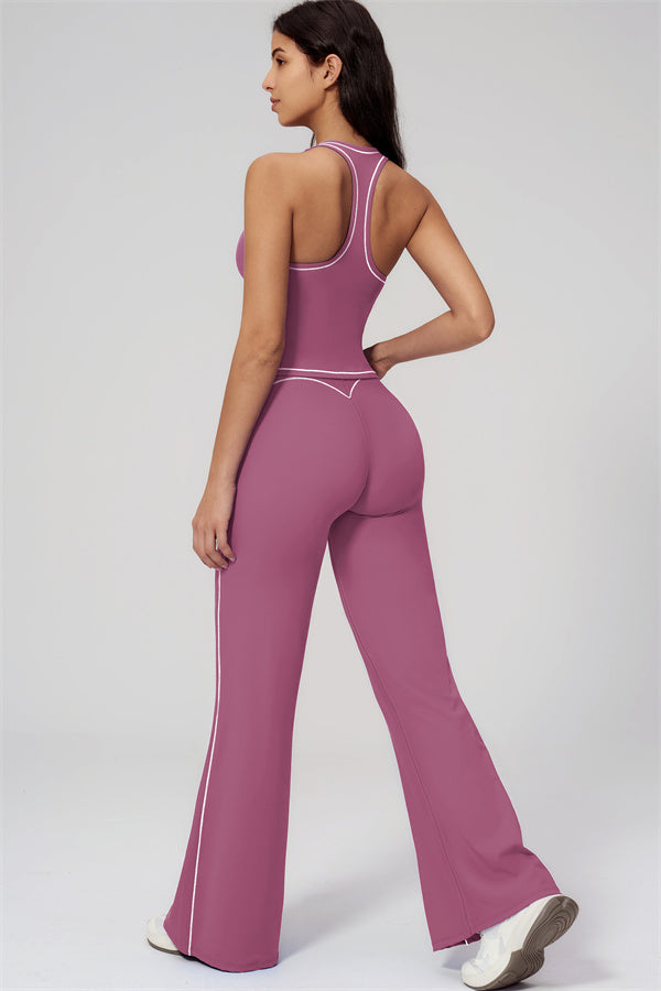 The Amara Crop Top Flared Leggings Set
