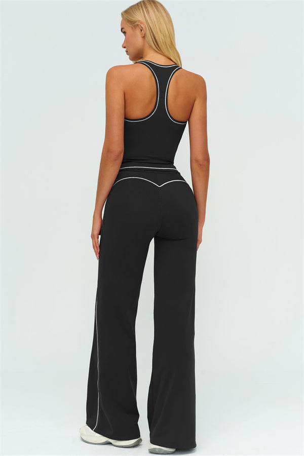 The Amara Crop Top Flared Leggings Set