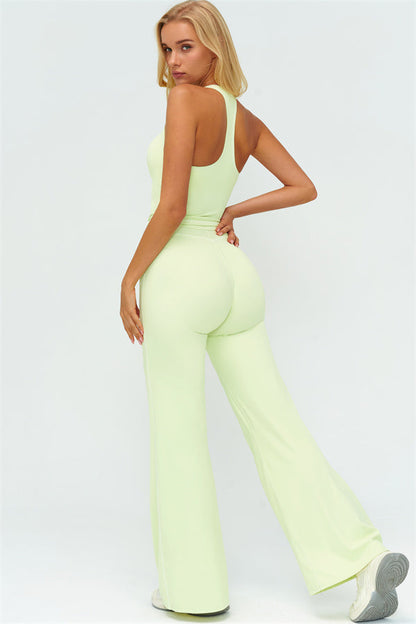 The Amara Crop Top Flared Leggings Set
