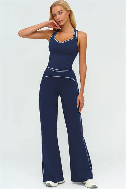 The Amara Crop Top Flared Leggings Set