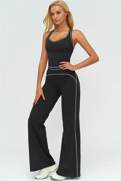 The Amara Crop Top Flared Leggings Set