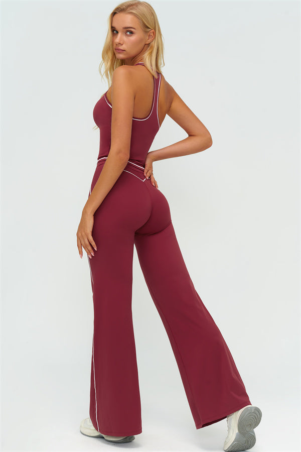 The Amara Crop Top Flared Leggings Set