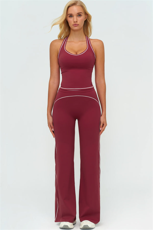 The Amara Crop Top Flared Leggings Set