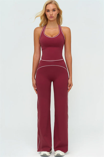 The Amara Crop Top Flared Leggings Set