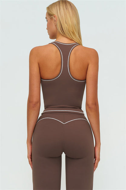The Amara Crop Top Flared Leggings Set